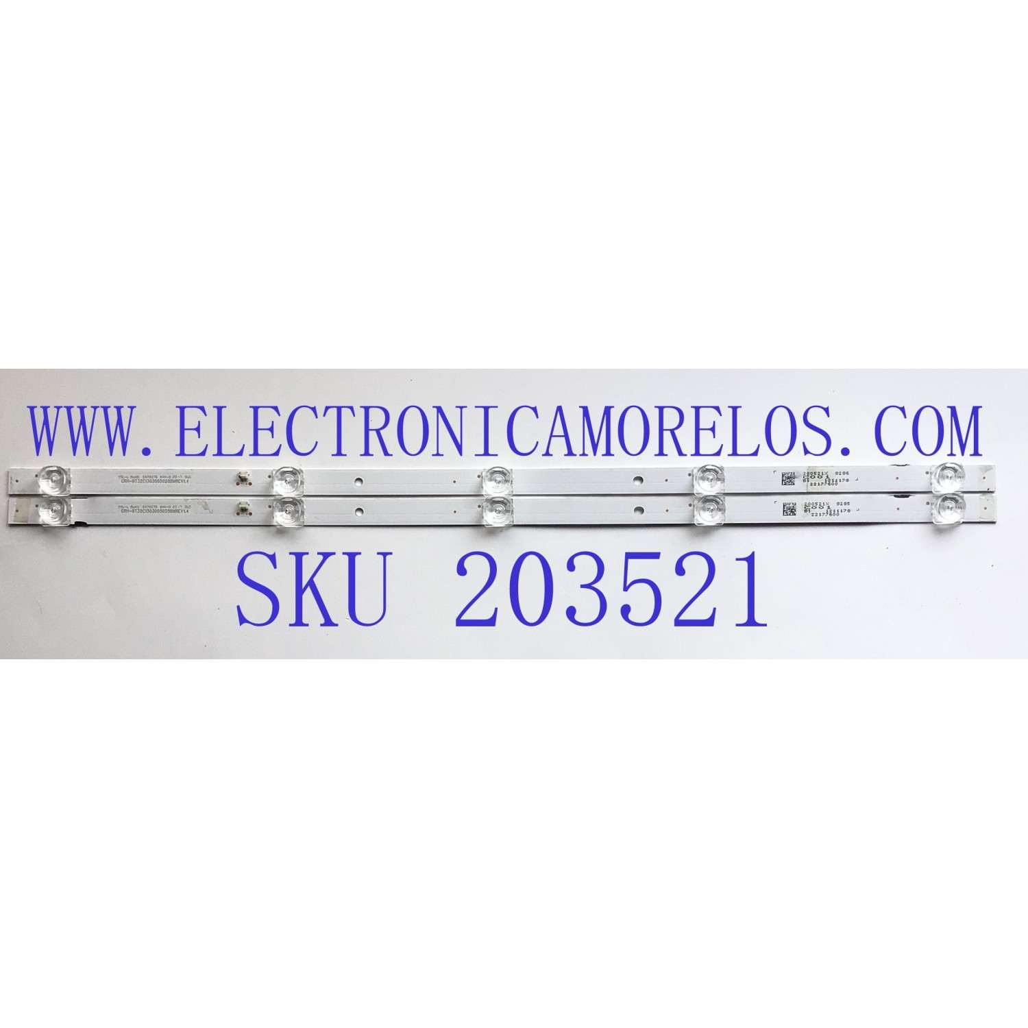 KIT DE LED'S PARA TV HISENSE (2 PIEZAS) / NUMERO DE PARTE BT32C1303005028BM / CRH-BT32C1303005028BMREV1.4 / E479275 / 22177600 / 1211178 / PANEL JHD315V1H72-TXL1/S0/GM/ROH / MODELOS 32H4F / H32B5600 / 32E5602EUR / 32H4030F1